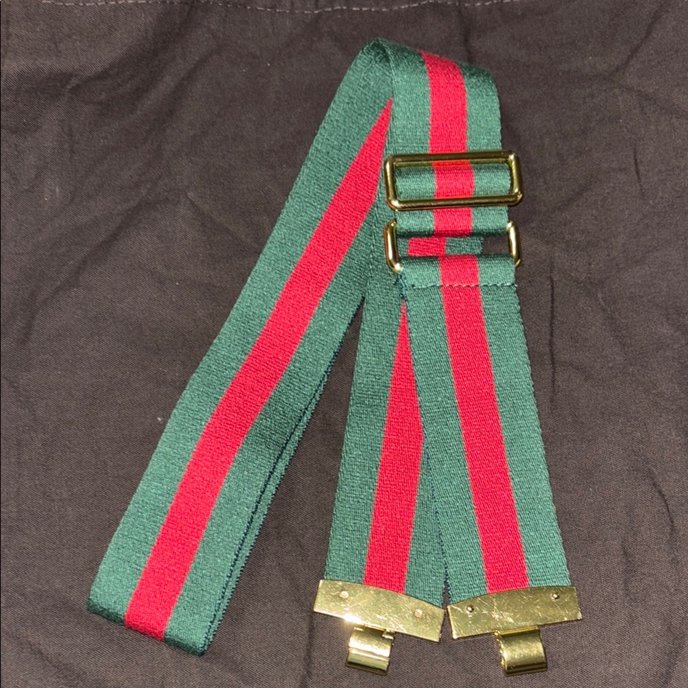 Green and Red Guitar/ Crossbody strap